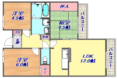 エリム摩耶の間取り