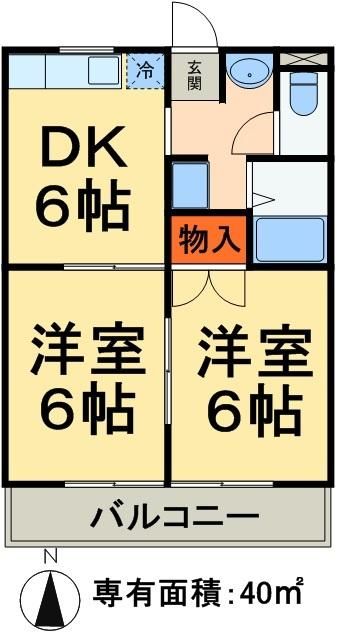 流山市大字東深井のアパートの間取り