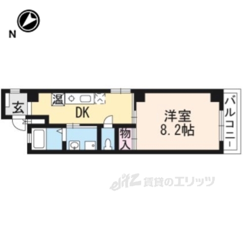 大津市昭和町のマンションの間取り