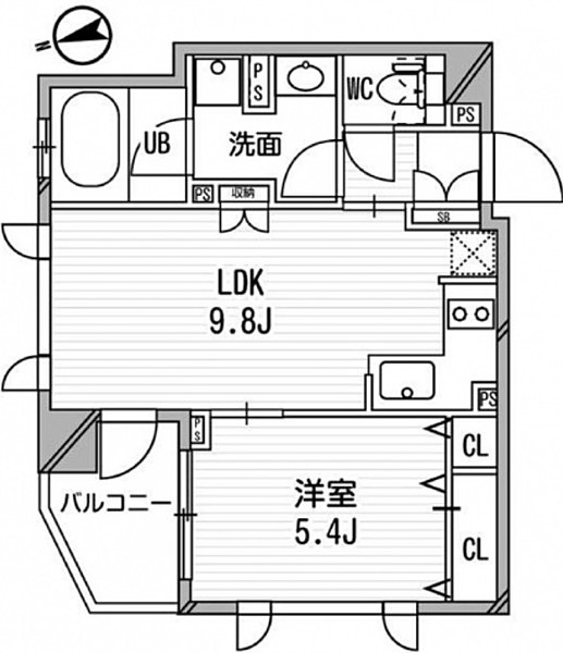 クリオ渋谷ラ・モードの間取り