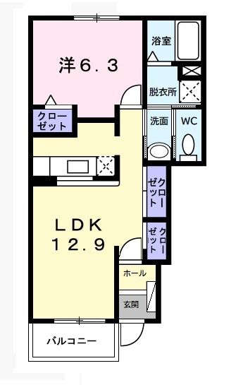 フォーリーフＣの間取り