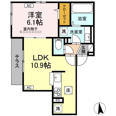 D-ROOM万町の間取り