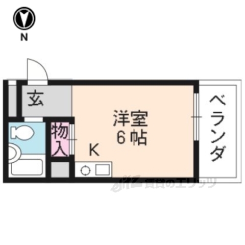 京都市伏見区深草西浦町７丁目のマンションの間取り