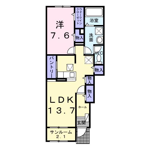 高浜市神明町のアパートの間取り