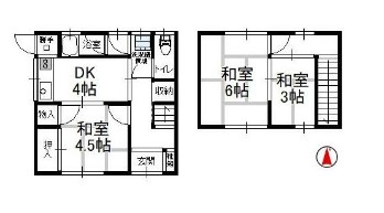 たつの市御津町中島D棟の間取り