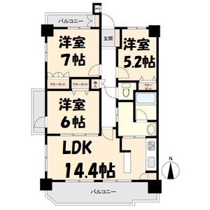 【ステラートシティ桜山の間取り】