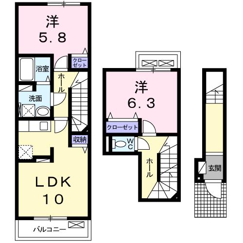 【南さつま市加世田武田のアパートの間取り】