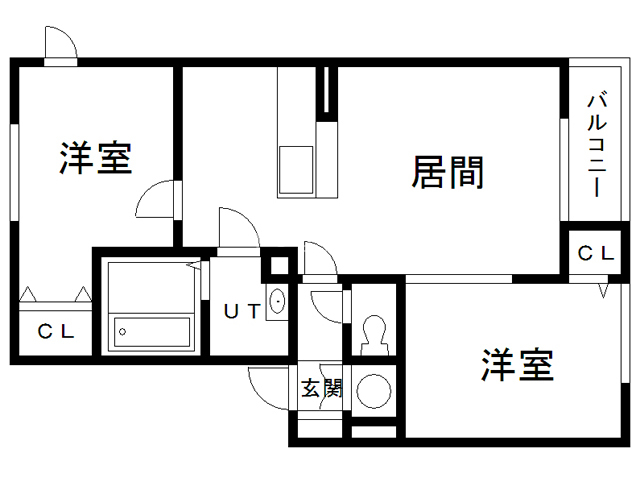 ハイツハピネスＢ館の間取り