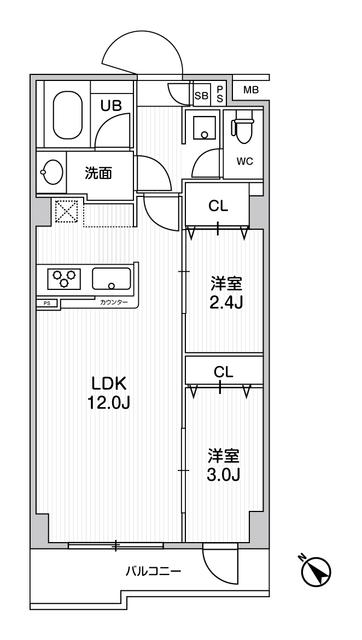 墨田区東向島のマンションの間取り