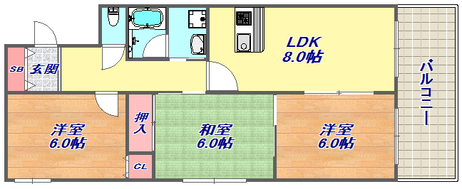 エリム摩耶の間取り