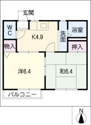 カーサＮ　Ｂの間取り