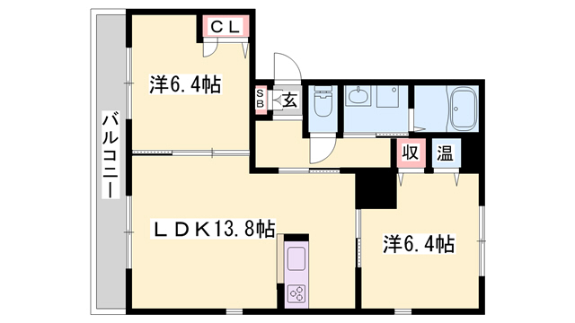 【ベレオシャトー姫路の間取り】