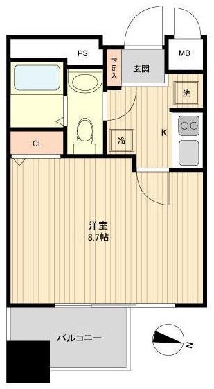 さいたま市浦和区仲町のマンションの間取り