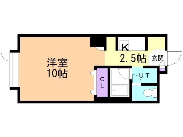 札幌市厚別区厚別南のマンションの間取り