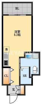 長崎市梅香崎町のマンションの間取り