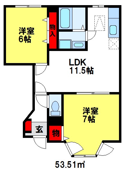 サンベールコガの間取り