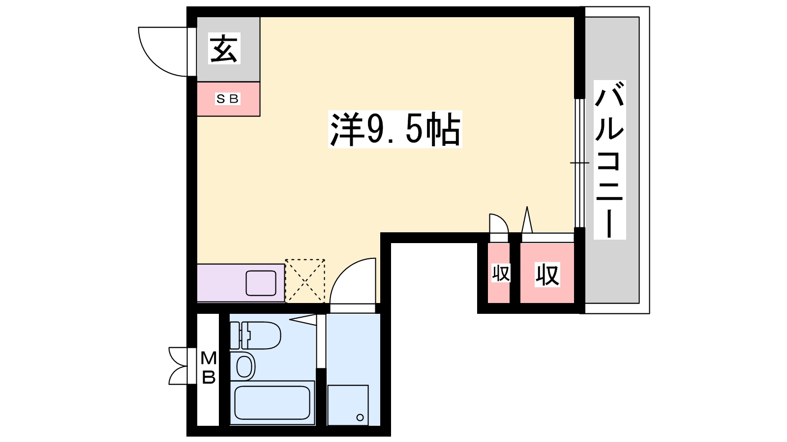 ハイツ日山の間取り