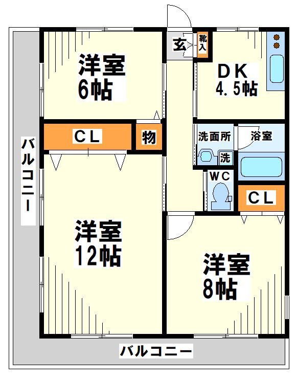 エクセル調布の間取り