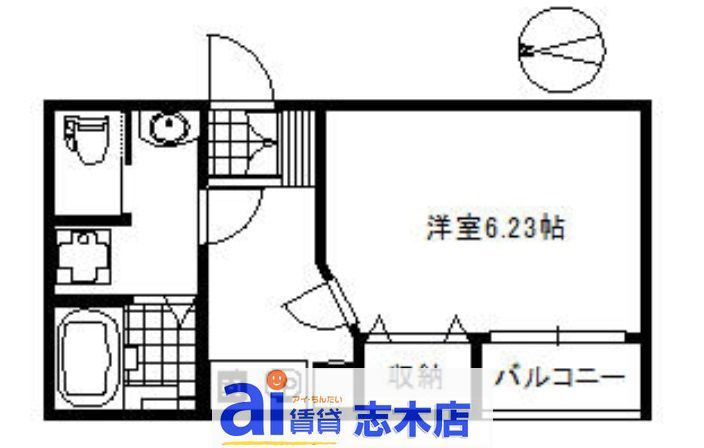 富士見市針ケ谷のアパートの間取り