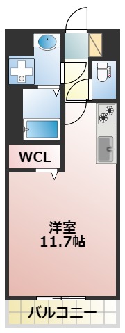 熊本市中央区琴平本町のマンションの間取り