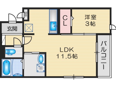 アベニール千里の間取り