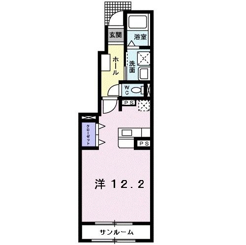 敦賀市和久野のアパートの間取り