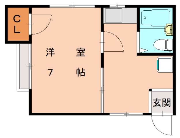 福岡市東区和白丘のアパートの間取り