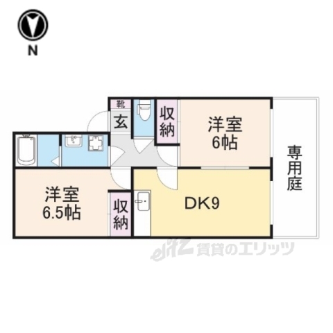 彦根市尾末町のアパートの間取り