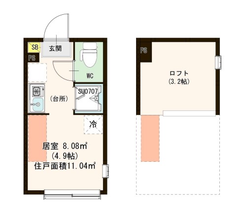 レギュームデテ成田東の間取り