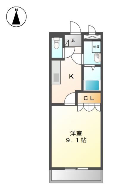 加東市上滝野のアパートの間取り