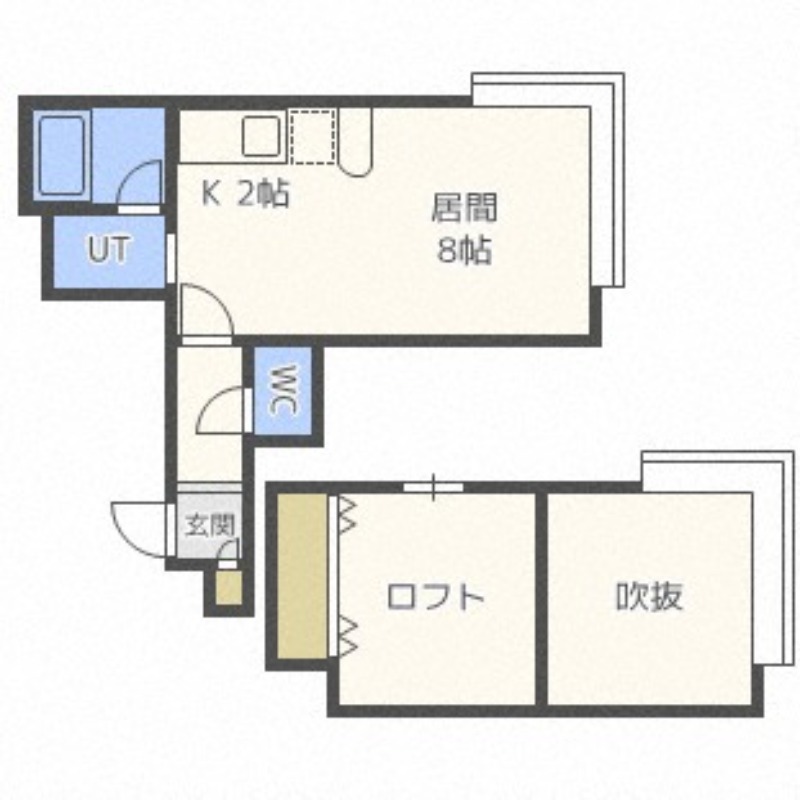 札幌市南区澄川四条のアパートの間取り