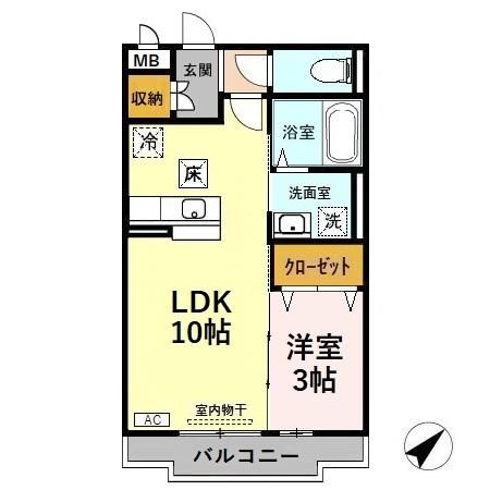 Maison de YASUKA（メゾン ド ヤスカ）の間取り