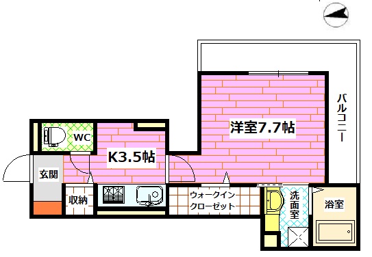 広島市安芸区船越のアパートの間取り