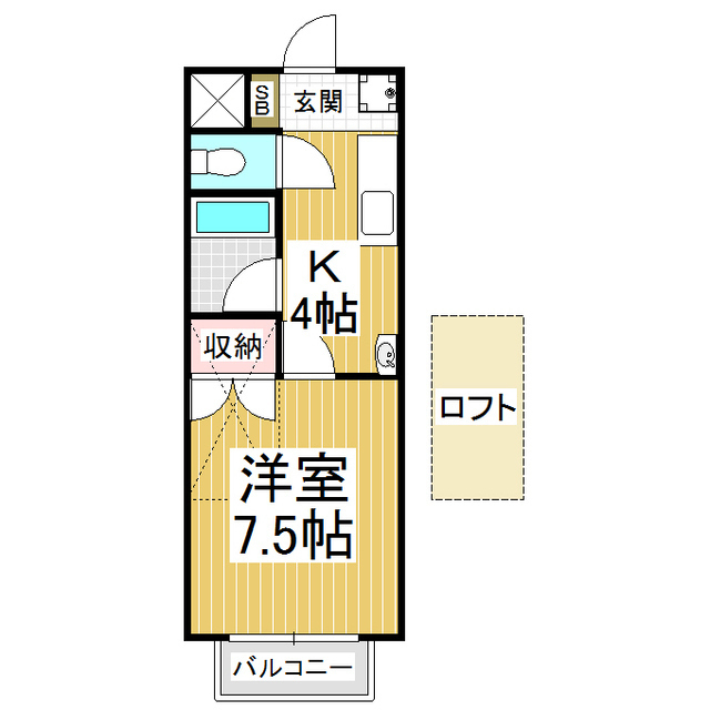 ハイツあかときＢの間取り