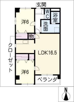 リリカルはぎながの間取り