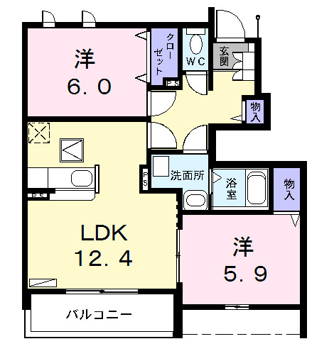 ラフィネＭＳ Ｂの間取り