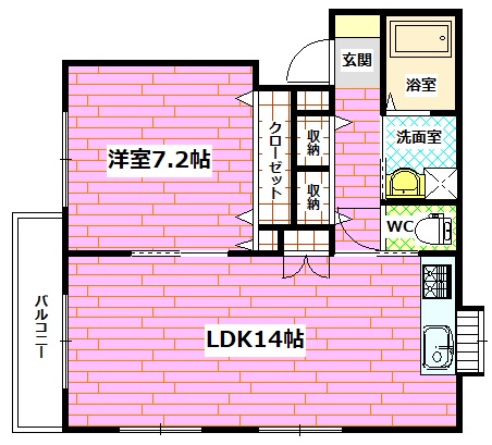 広島市安佐南区伴東のアパートの間取り