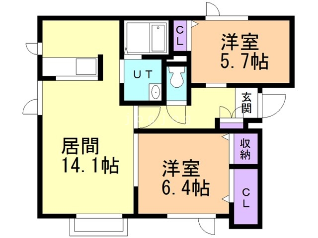 グランコートＡの間取り