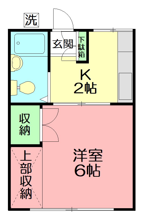 平塚市片岡のアパートの間取り