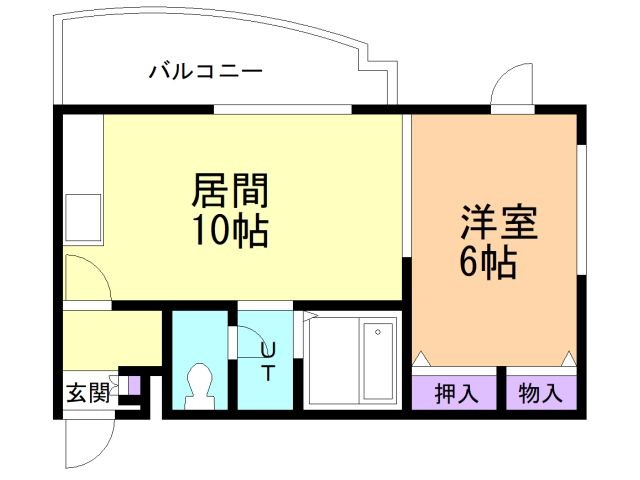 札幌市厚別区厚別中央一条のマンションの間取り