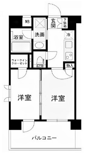 台東区松が谷のマンションの間取り