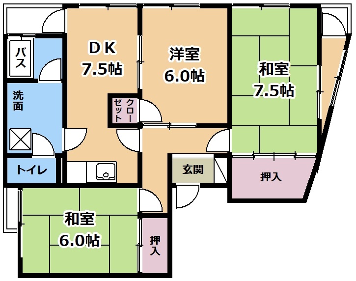 コーポ中野の間取り