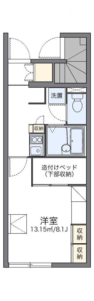 ＪＲ外房線 茂原駅 徒歩15分 2階建 築21年の間取り写真