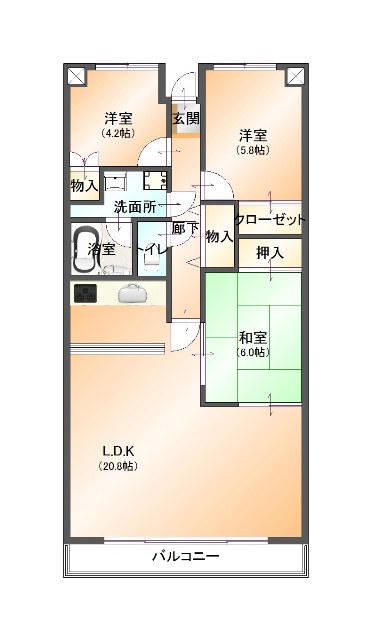 コンフォート銀座の間取り