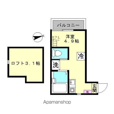 ＪＲ中央線 高円寺駅 徒歩8分 2階建 築9年の間取り写真