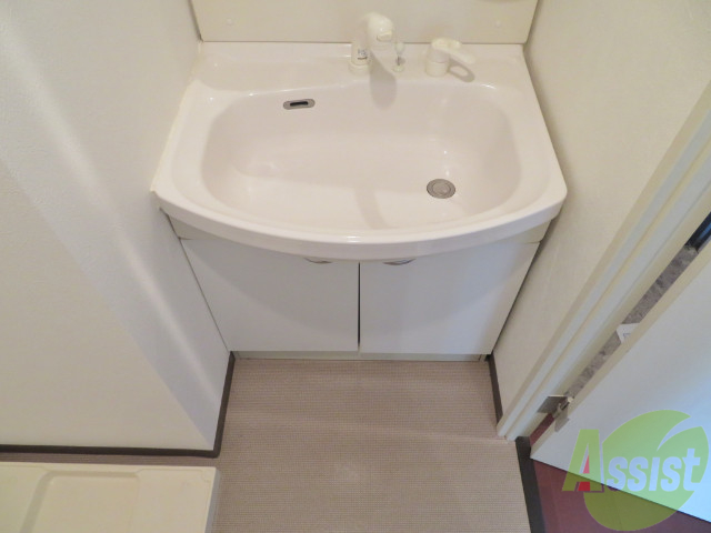 洗面設備　シャンプードレッサーが付いてるのはとても嬉しいですね。