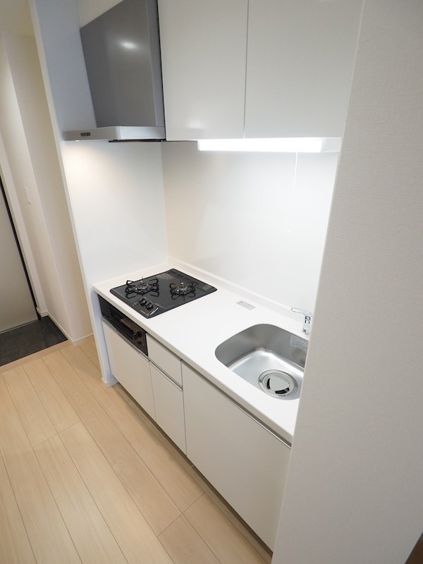 キッチン　2口コンロ・グリル付です。