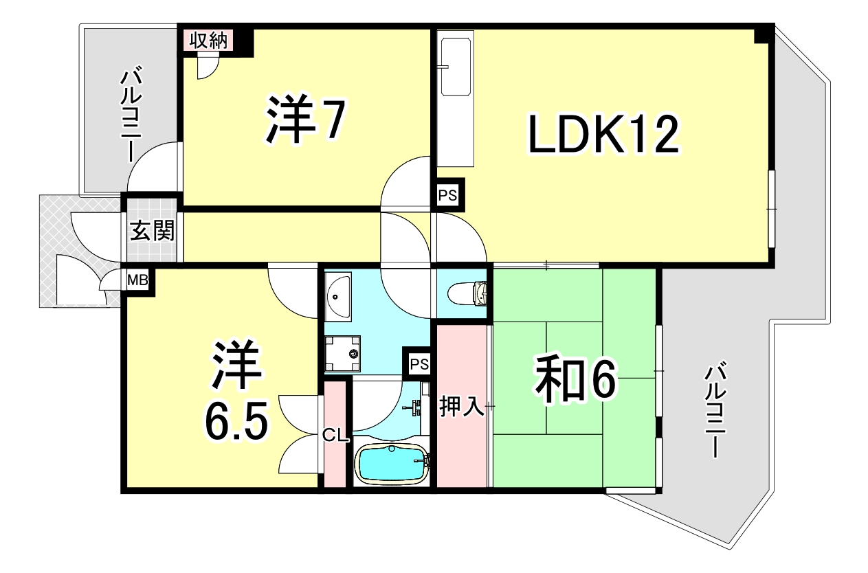ガーデンハイツ桃山台弐番館の間取り写真
