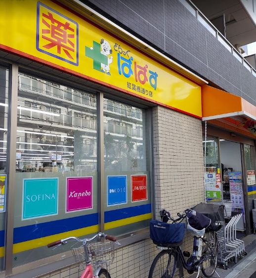 ドラックストア　どらっぐぱぱす紅葉橋通り店（ドラッグストア）まで354m