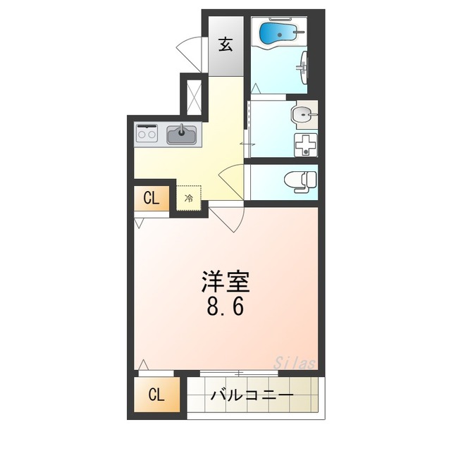 ＪＲ阪和線 堺市駅 徒歩6分 3階建 築6年の間取り写真